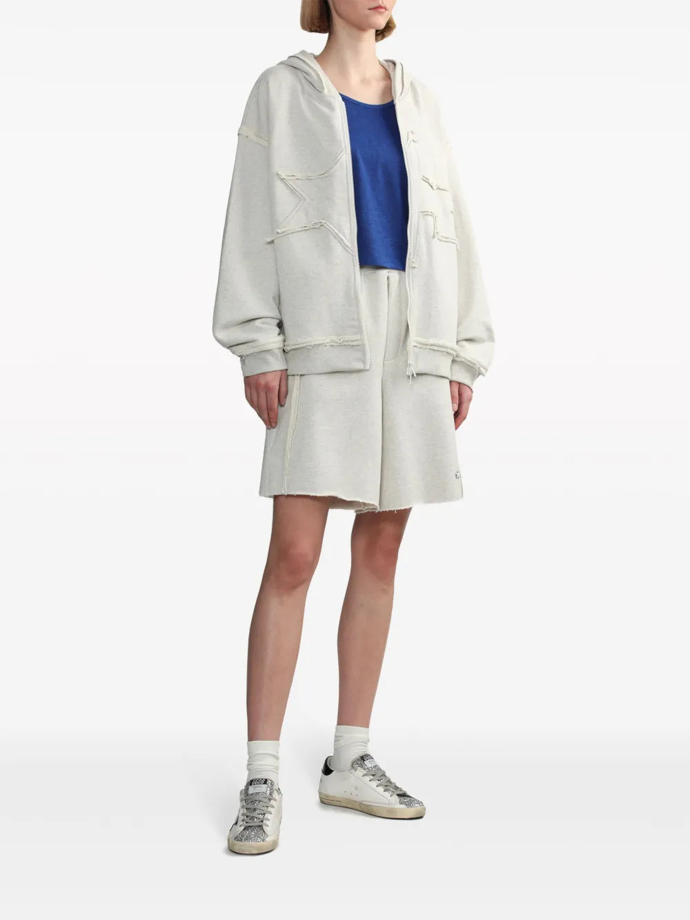 Raw-Cut Cotton Track Shorts