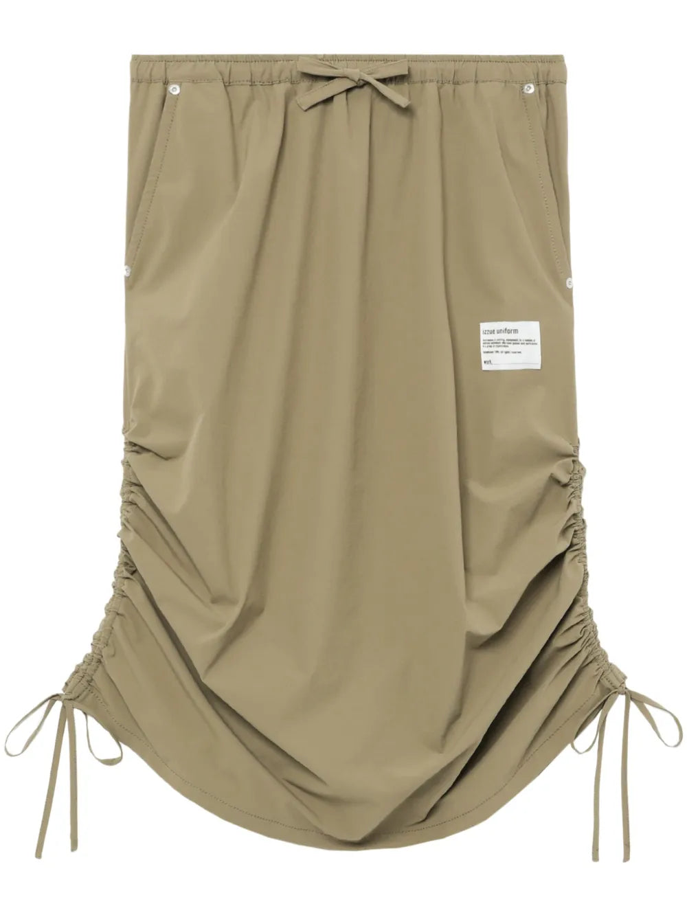 Drawstring-Fastening Midi Skirt