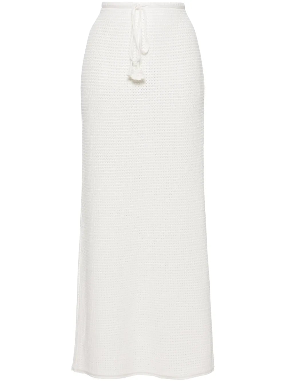 Sequinned Pointelle-Knit Maxi Skirt