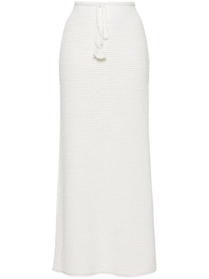 Sequinned Pointelle-Knit Maxi Skirt
