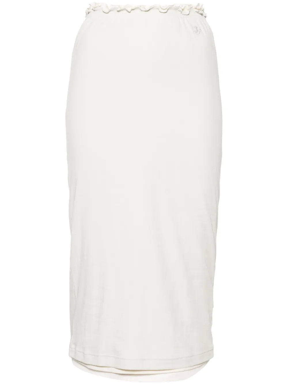 + Layered Cotton Midi Skirt