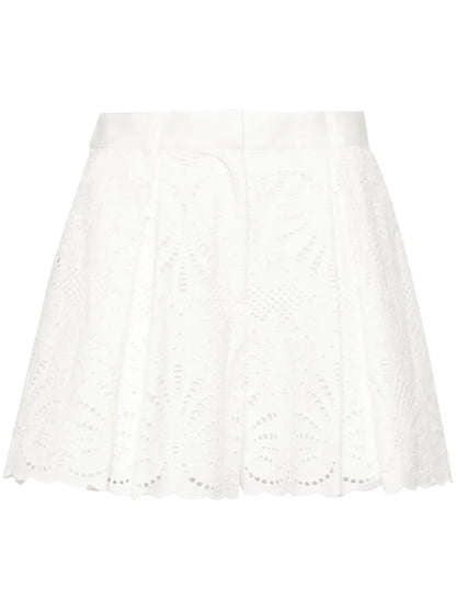 Broderie Anglaise Cotton Shorts