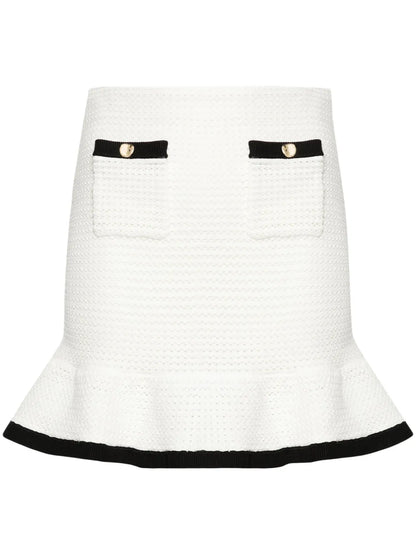 Sequinned Crochet Miniskirt