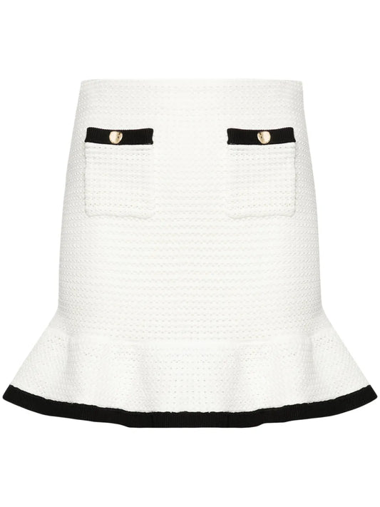 Sequinned Crochet Miniskirt