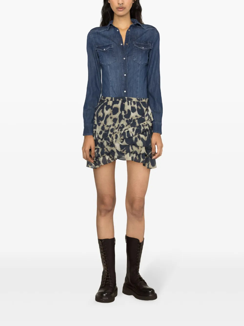 Logo-Appliqué Denim Shirt