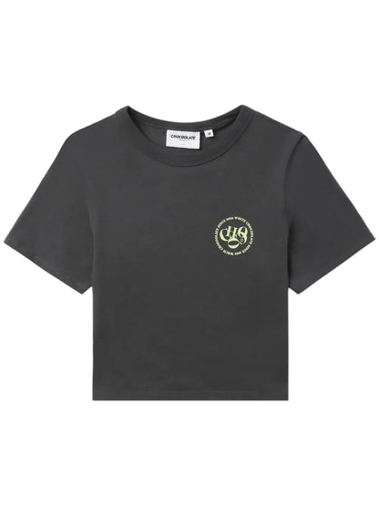 Logo-Print Cropped T-Shirt