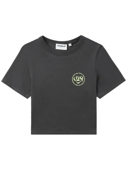 Logo-Print Cropped T-Shirt