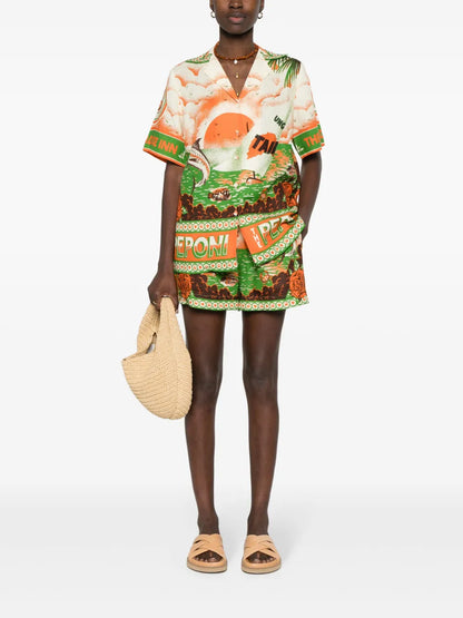 Bungalow Artwork-Print Shirt