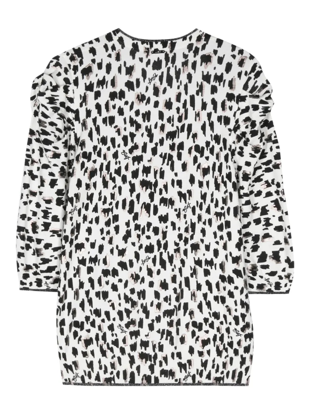 Animal-Print V-Neck Knit Top