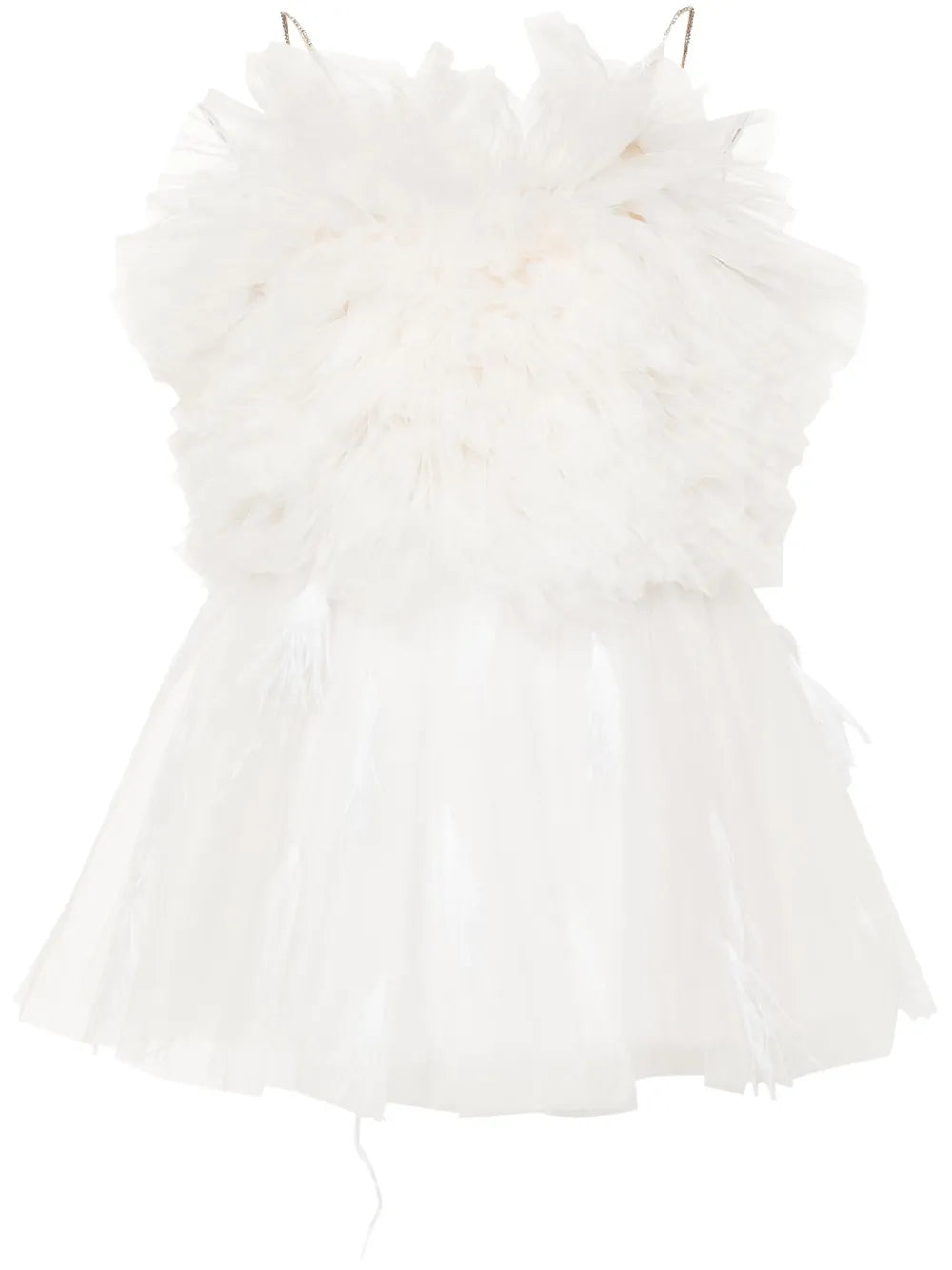 Round-Neck Ruffled Minidress