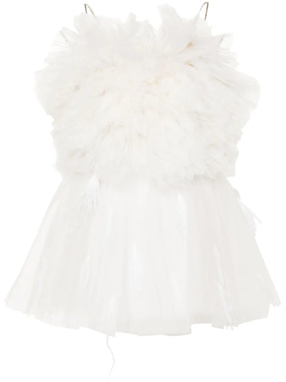 Round-Neck Ruffled Minidress
