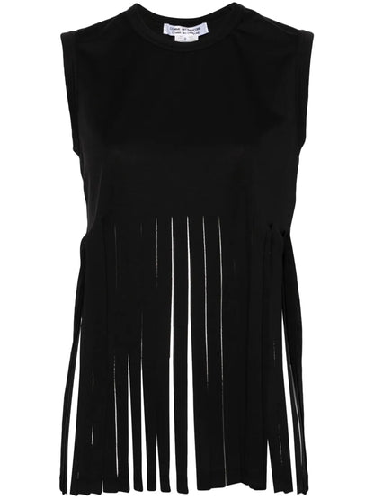 Fringed Jersey Tank Top
