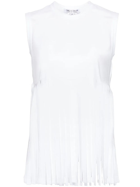 Fringed Jersey Tank Top