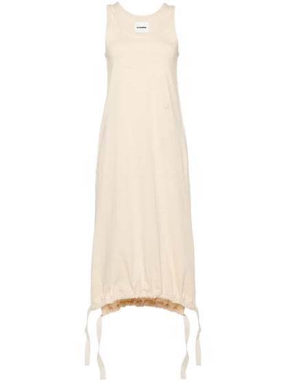 Monogram-Embroidery Jersey Maxi Dress