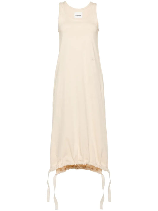 Monogram-Embroidery Jersey Maxi Dress