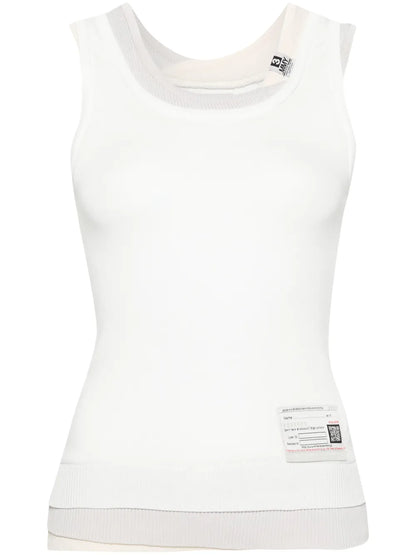Logo-Patch Layered Tank Top