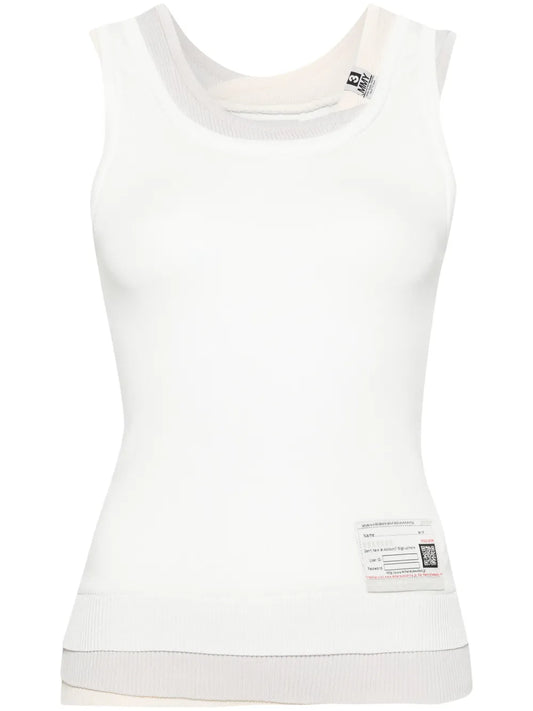 Logo-Patch Layered Tank Top