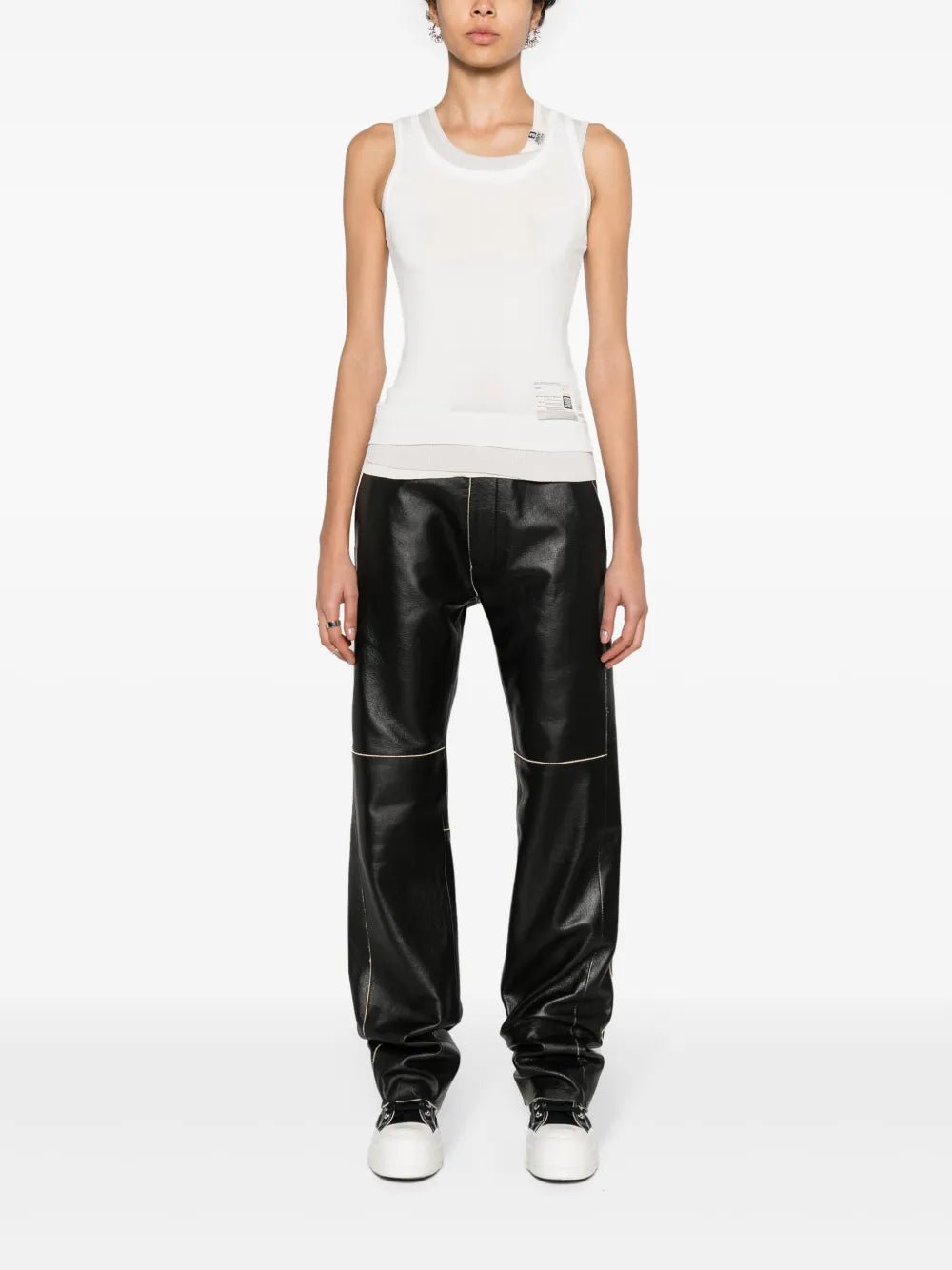 Logo-Patch Layered Tank Top