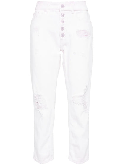 Dsitressed Cropped Jeans