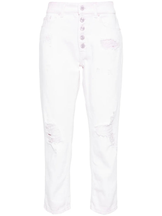 Dsitressed Cropped Jeans