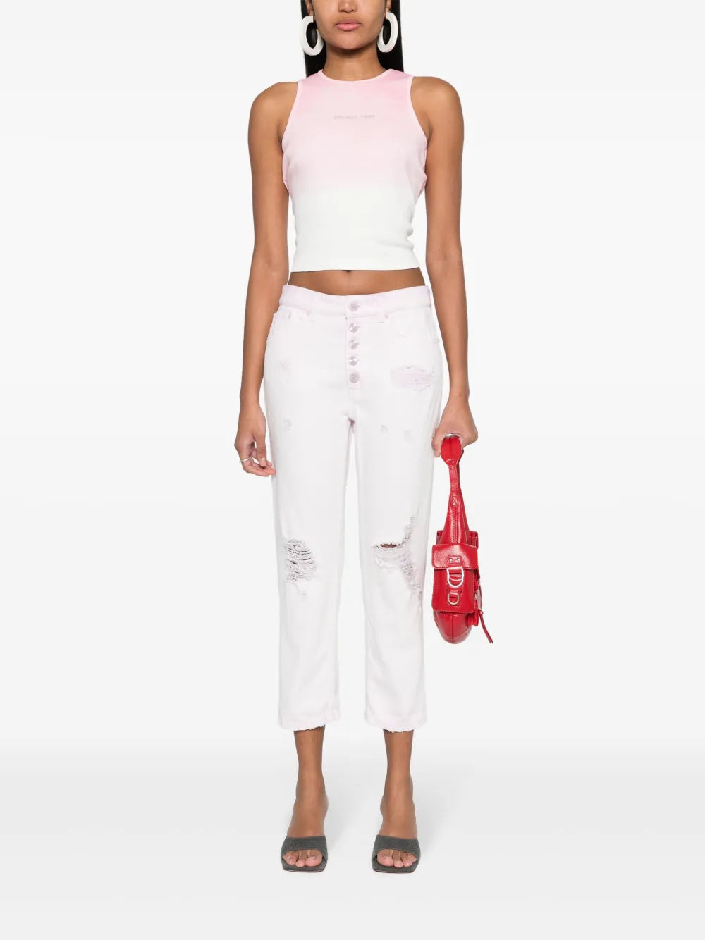 Dsitressed Cropped Jeans