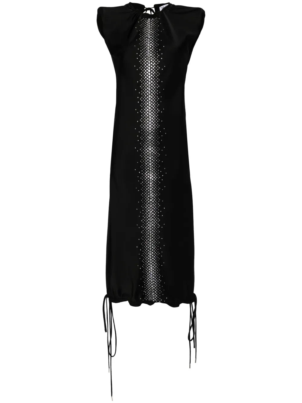 Rhinestone-Embellished Midi Dress