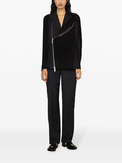 Panelled Single-Breasted Blazer