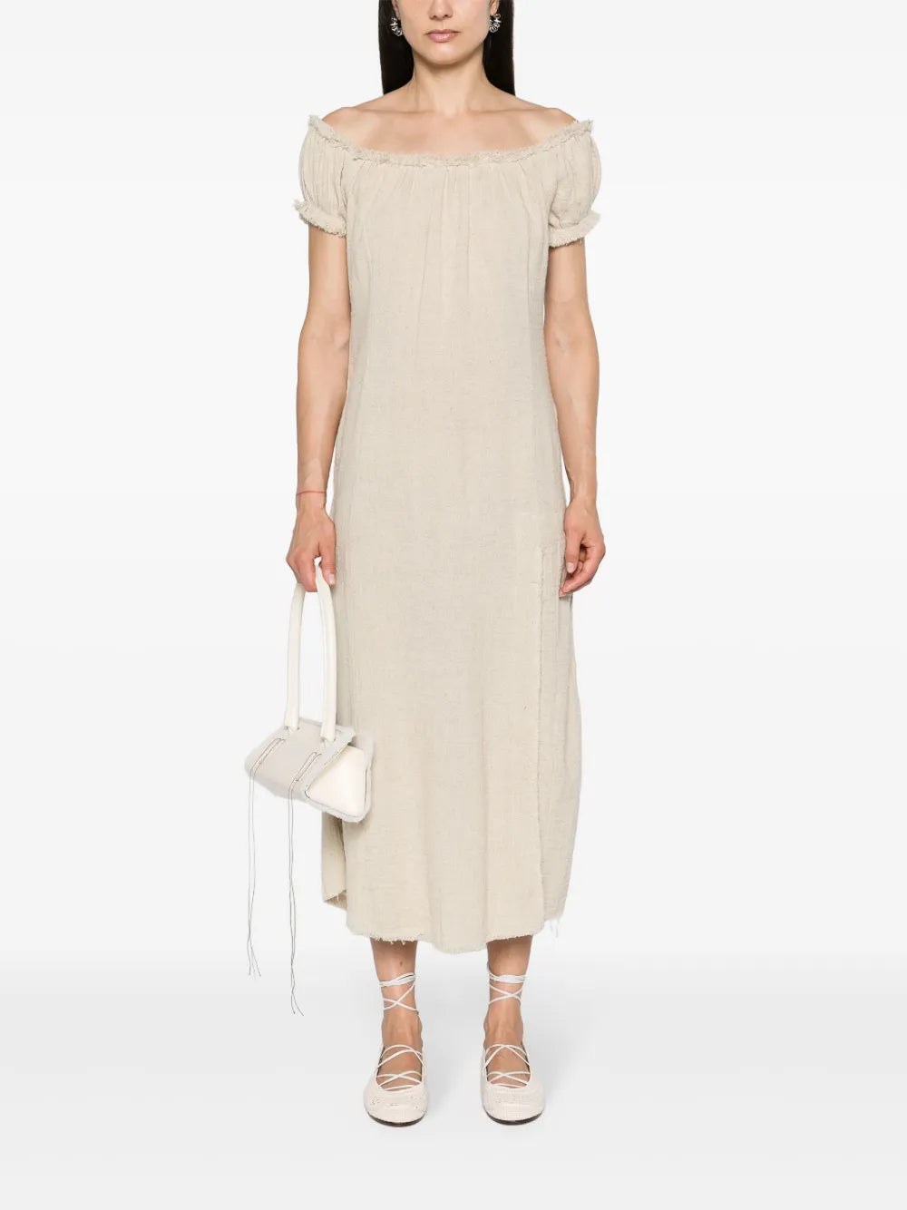 Frayed Chemise Slip Dress