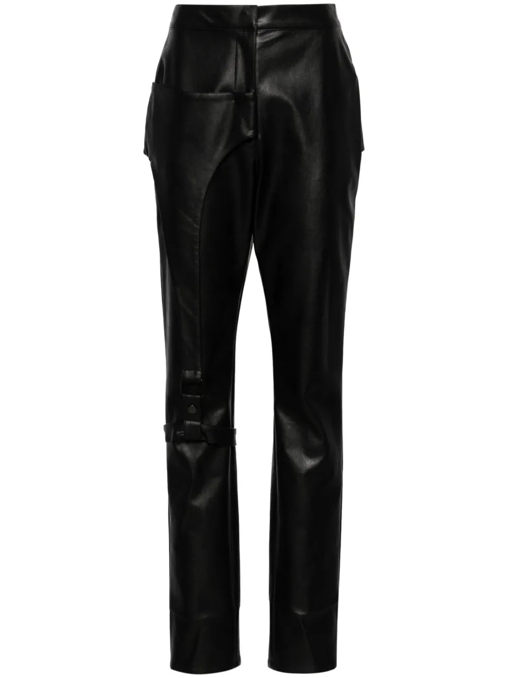 Moto Faux-Leather Trousers