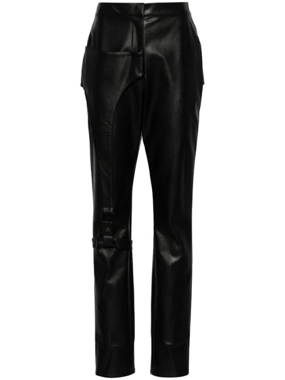 Moto Faux-Leather Trousers