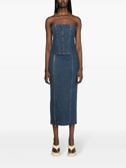 Jo Maxi Denim Skirt