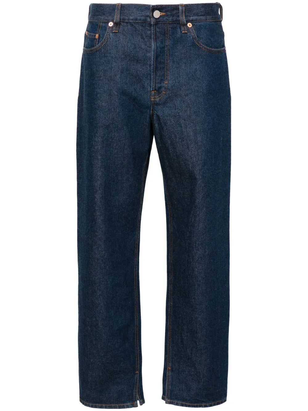 Tapered-Leg Cotton Jeans