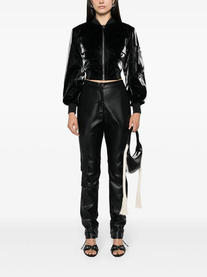 Bustier Cropped Bomber Jacket