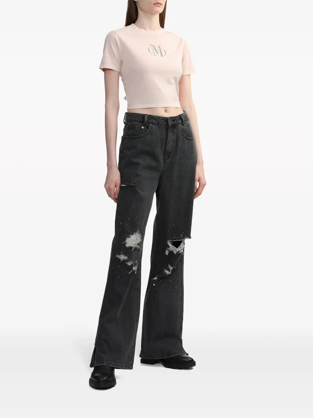 Logo-Embellished Cut-Out T-Shirt