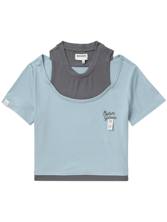 Layered Cropped T-Shirt