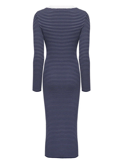 Shoko Striped Ribbed Dress