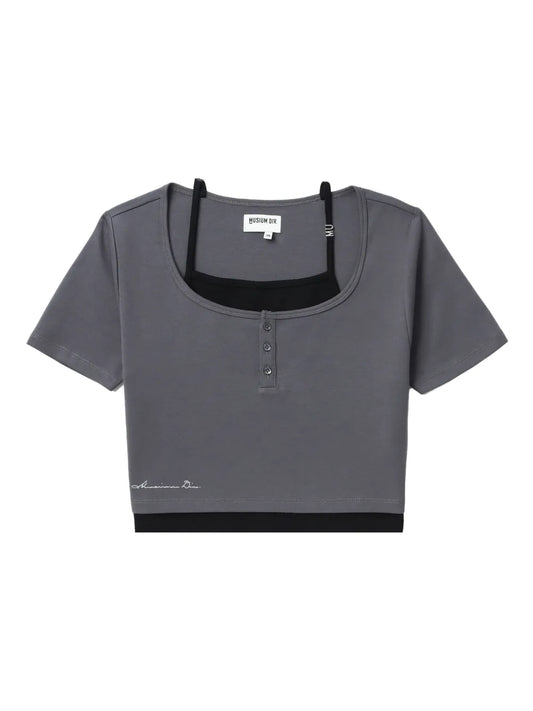 Layered Cropped T-Shirt