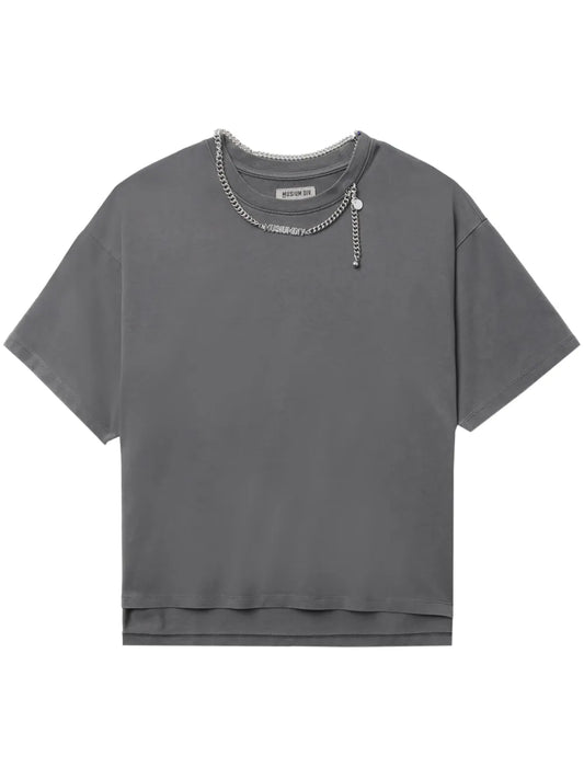 Chain-Detail Cotton T-Shirt