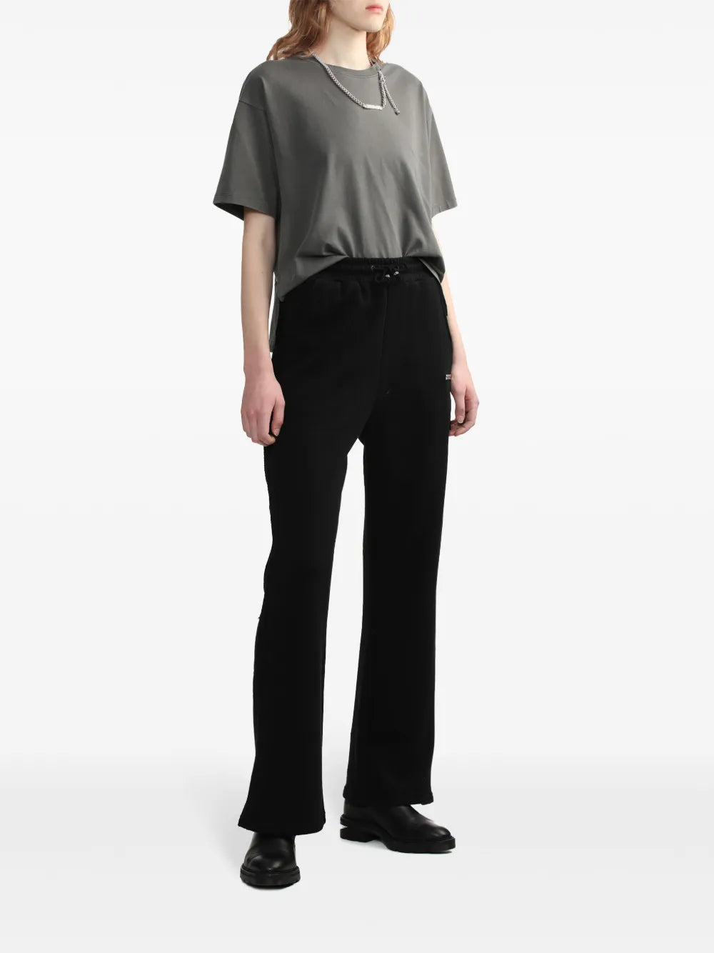 Chain-Detail Cotton T-Shirt