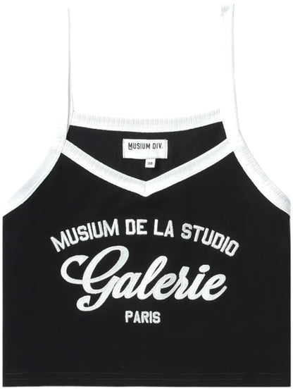 Logo-Embroidered Cropped Tank Top