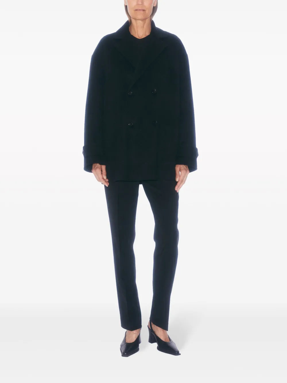 Double-Breasted Wool-Cashmere Coat