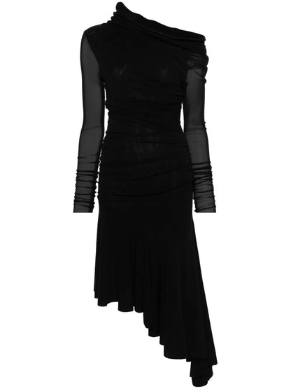Asymmetric Off-Shoulder Dress