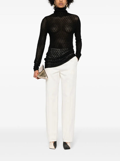 Mid-Rise Tailored Trousers