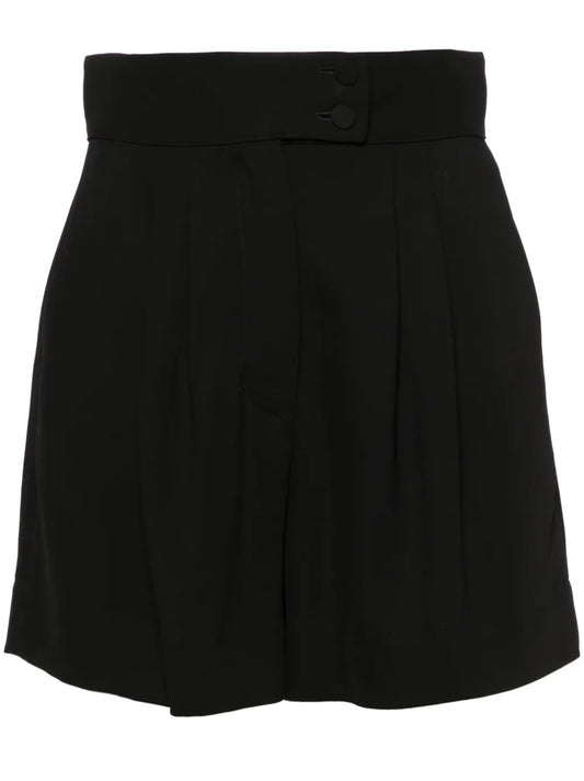 Pleated High-Waist Tailored Shorts