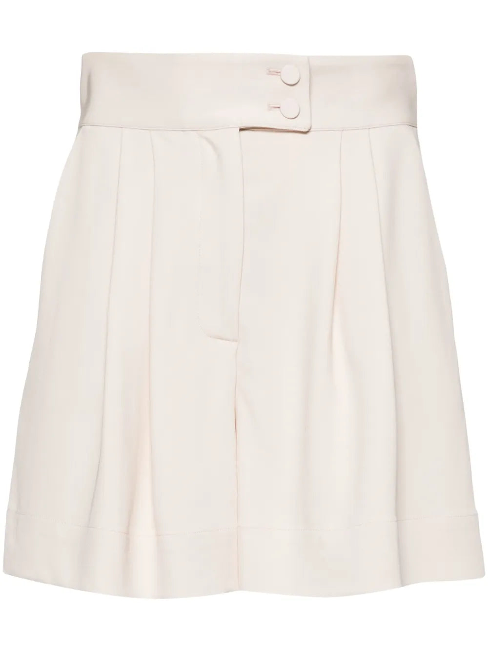 Pleated High-Waist Tailored Shorts