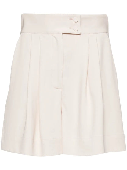Pleated High-Waist Tailored Shorts