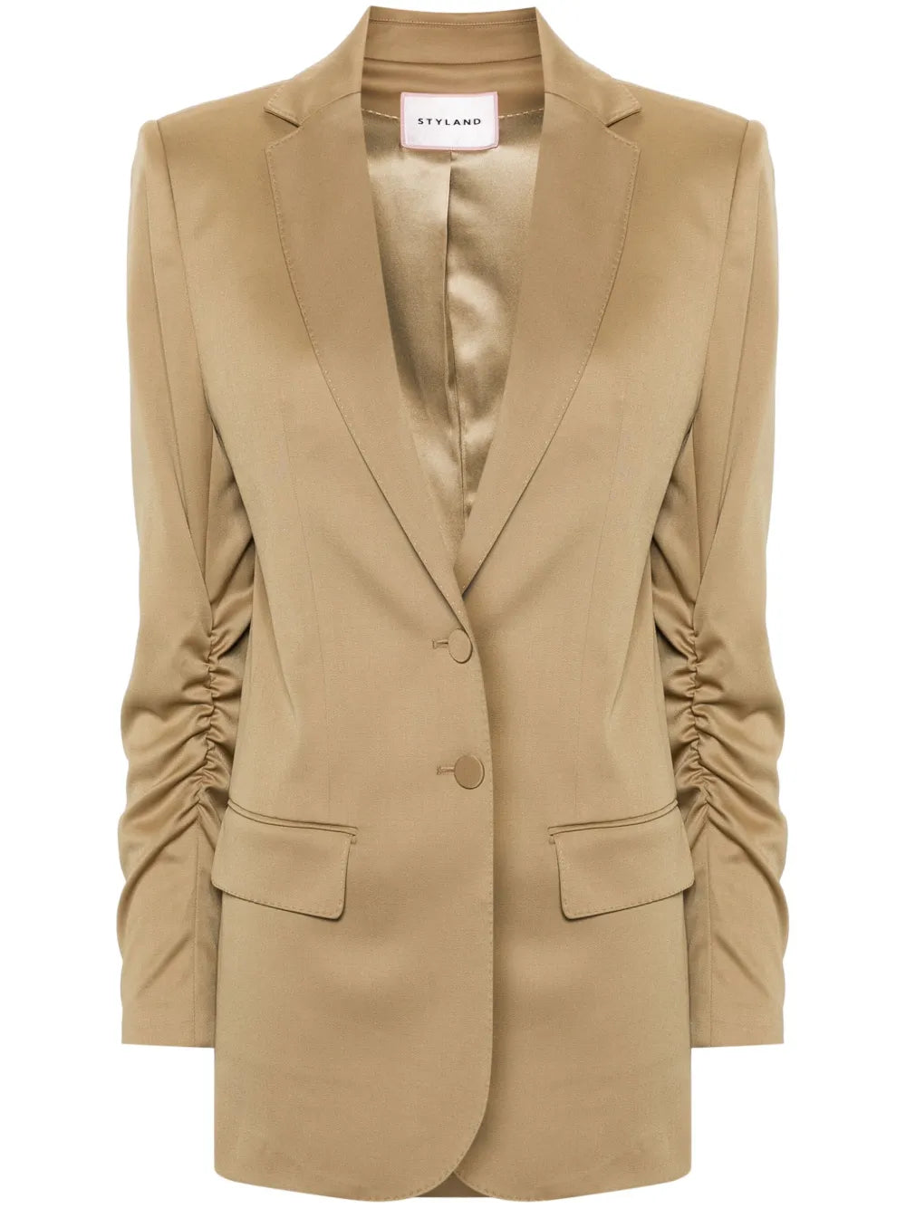 Single-Breasted Wool Blend Blazer
