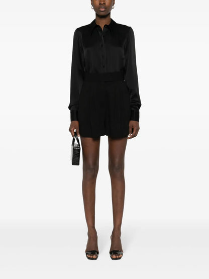 Button-Up Satin Shirt