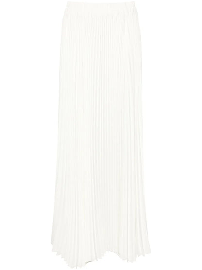 High-Waist Pleated Midi Skirt