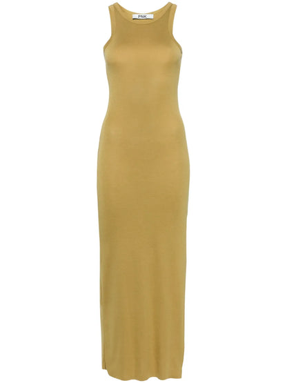 Round-Neck Midi Dress